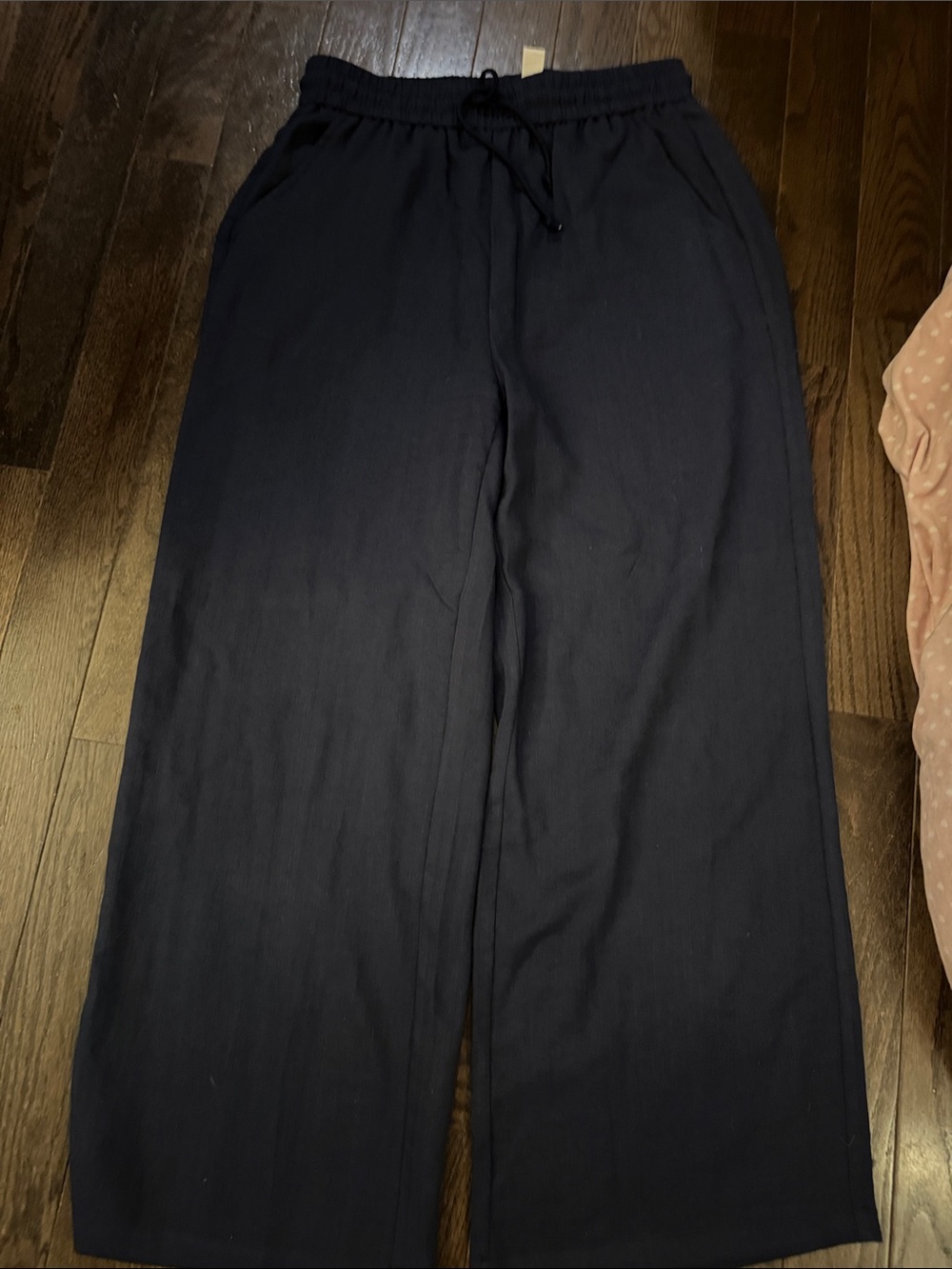 HALARA Navy Wide-Leg Drawstring Pants